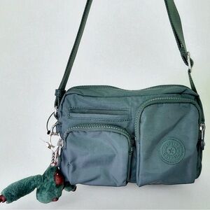 Kipling Crossbody Bag Teal Color Water-Repellent Nylon